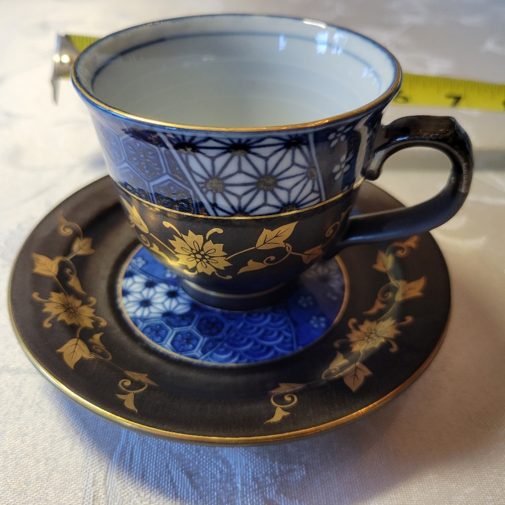 Elegant Gold and White Teacup Set